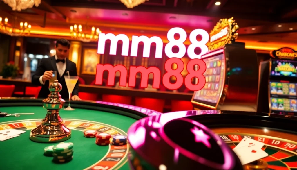 Experience thrill and excitement with mm88 at a luxurious casino table.