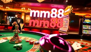 Experience thrill and excitement with mm88 at a luxurious casino table.