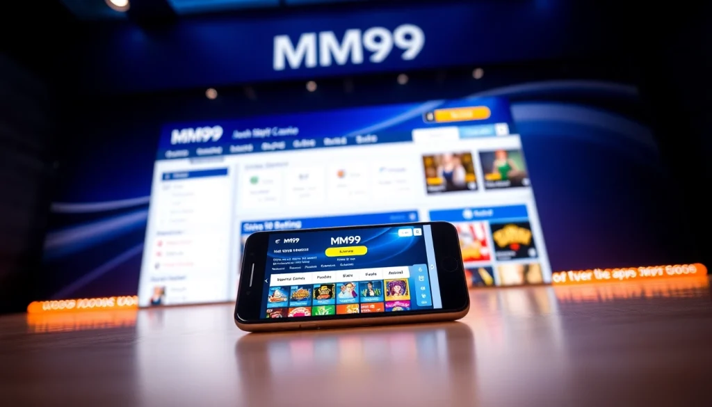 MM99 gambling platform interface showcasing user-friendly features.