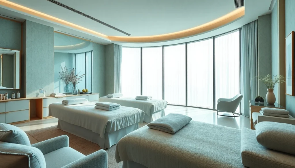 Find best beauty spas near me with a luxurious and serene spa interior inviting relaxation.