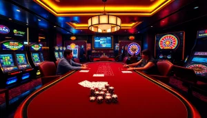 Experience the excitement of gambling at https://uk88.za.com/ with a vibrant casino scene featuring poker and roulette.