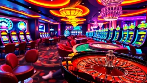 Experience high-stakes gambling at Luckywin's vibrant casino tables and slot machines.