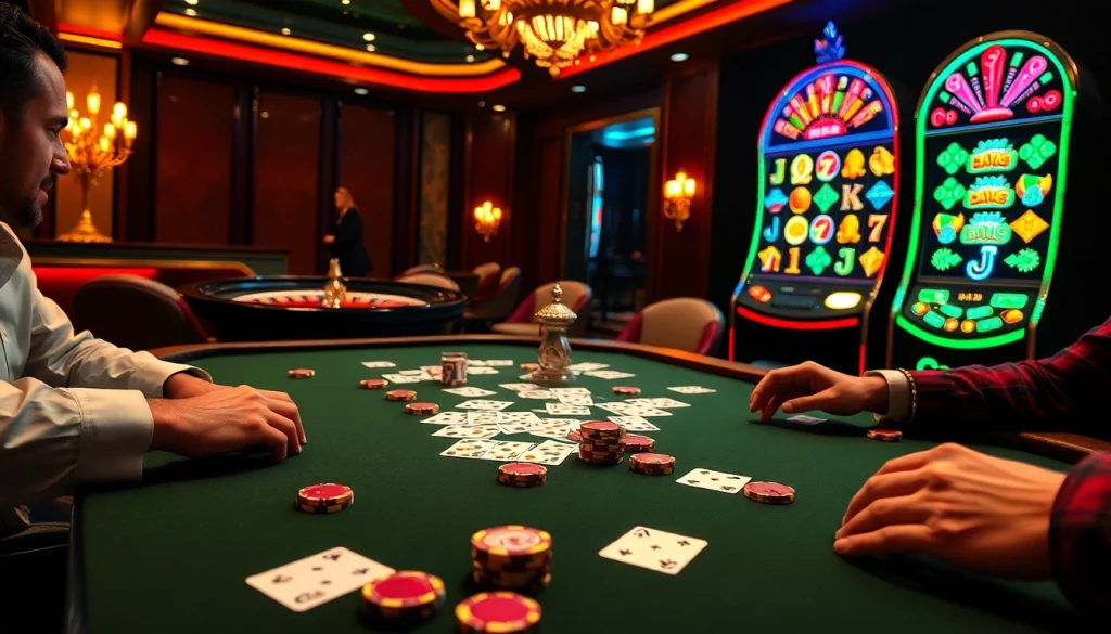 Engaged players betting at a premium casino table featuring the S8 poker strategy.