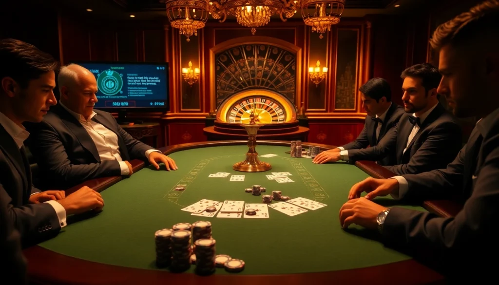 Engage with the hidden wiki while playing at an elegant casino poker table filled with chips and cards.