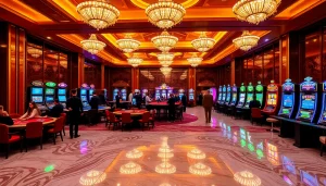 Experience the thrilling atmosphere of k9k9 casino with vibrant gaming tables and lively players.