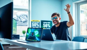 Shop forドスパラ クーポン and technology deals in a bright, modern setting