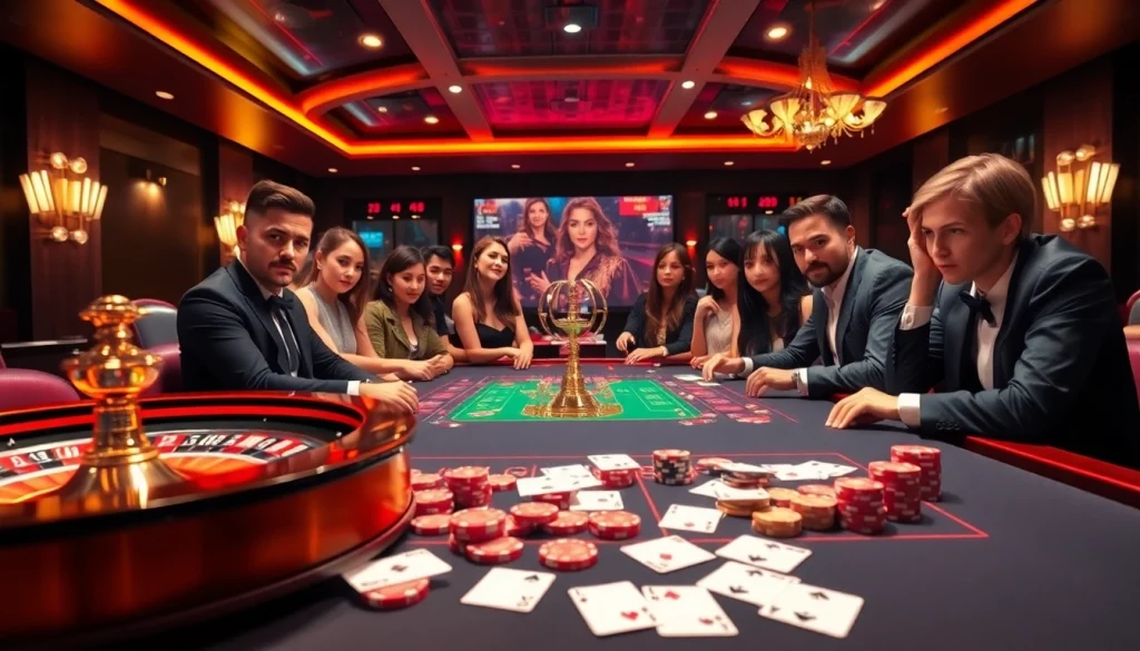 A dynamic online gambling scene highlighting 789win com with poker chips and cards for an immersive experience.