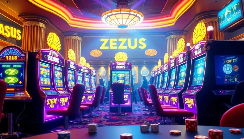 Experience thrilling gameplay with the slot zeus machines in a luxurious casino setting.