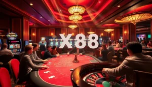 Experience the thrill of gambling at the XX88 casino, featuring exciting poker games and vibrant slot machines.