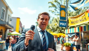 Engaging scene at https://www.todayville.com showcasing local reporter interacting with community.