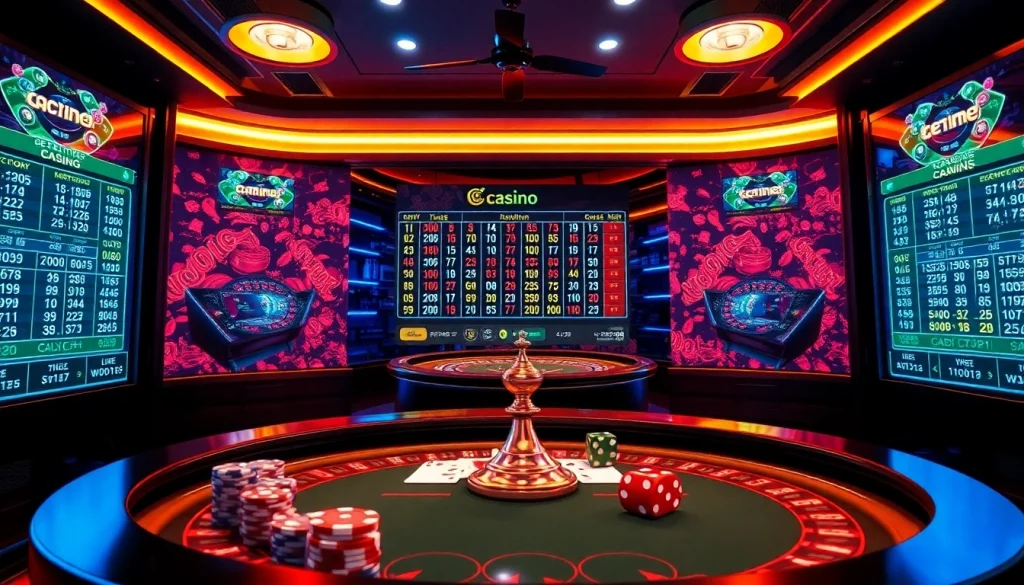 Lô đề trực tuyến: Betting slips and casino elements showcasing online gambling excitement