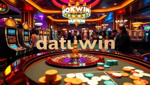 Pemain yang terlibat dalam permainan roulette intens di kasino, menonjolkan kegembiraan dan energi Datukwin.