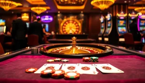 Trải nghiệm trò chơi đầy hồi hộp tại LUCK8、LUCKY8 với bàn casino sôi động và bầu không khí náo nhiệt.