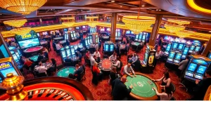 Experience the excitement of XX88 with gamblers at vibrant casino tables.