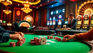 Engage with high-stakes gamblers at the poker table, showcasing 88t excitement and luxury in the casino.