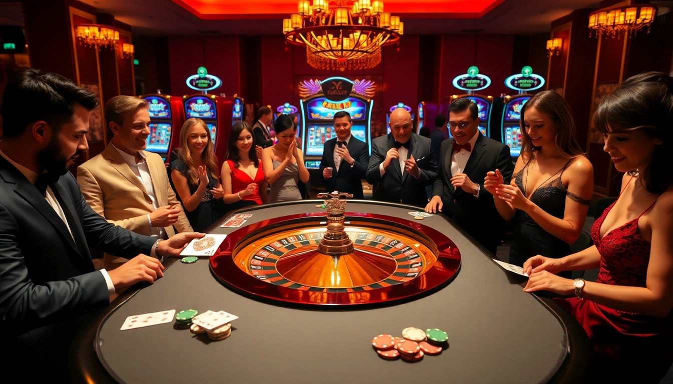 Engaged players enjoying the excitement at the casino's roulette table linked to https://123b.forex/ for betting strategies.