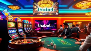 Experience the thrilling atmosphere of thabet com with players enjoying diverse casino games.