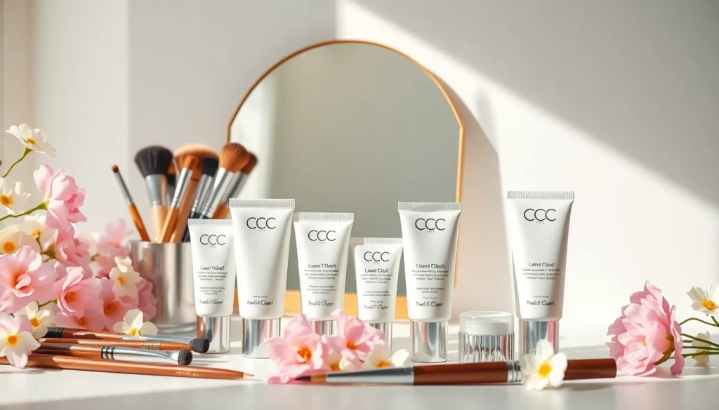 Best CC cream for oily skin displayed in a chic beauty setup with a modern aesthetic.