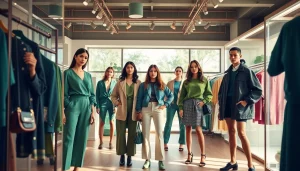 Stylish clothing collection showcasing BOTOL169 in vibrant green hues.