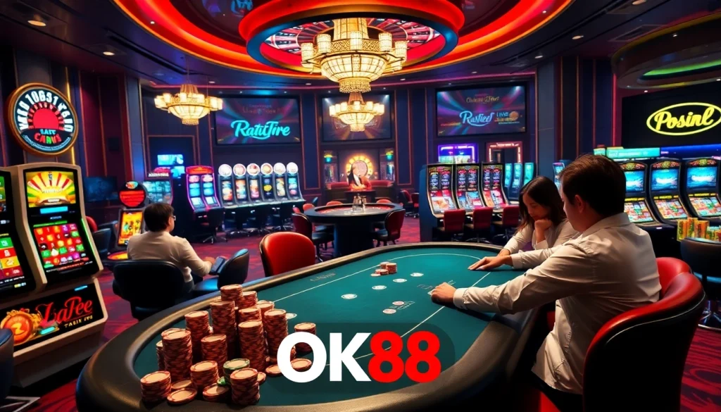 Experience the excitement of winning at OK88 with vibrant casino games and immersive betting.