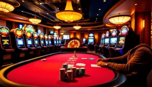 Engaging players at a vibrant poker table showcasing the thrill of LC88 Media