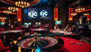 Players enjoying high-stakes poker at KJC casino, showcasing excitement and unique game experiences.