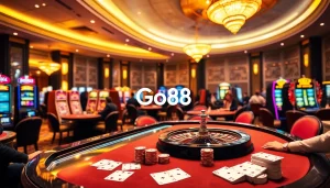 Experience the thrill of placing bets at Go88's luxurious casino tables.