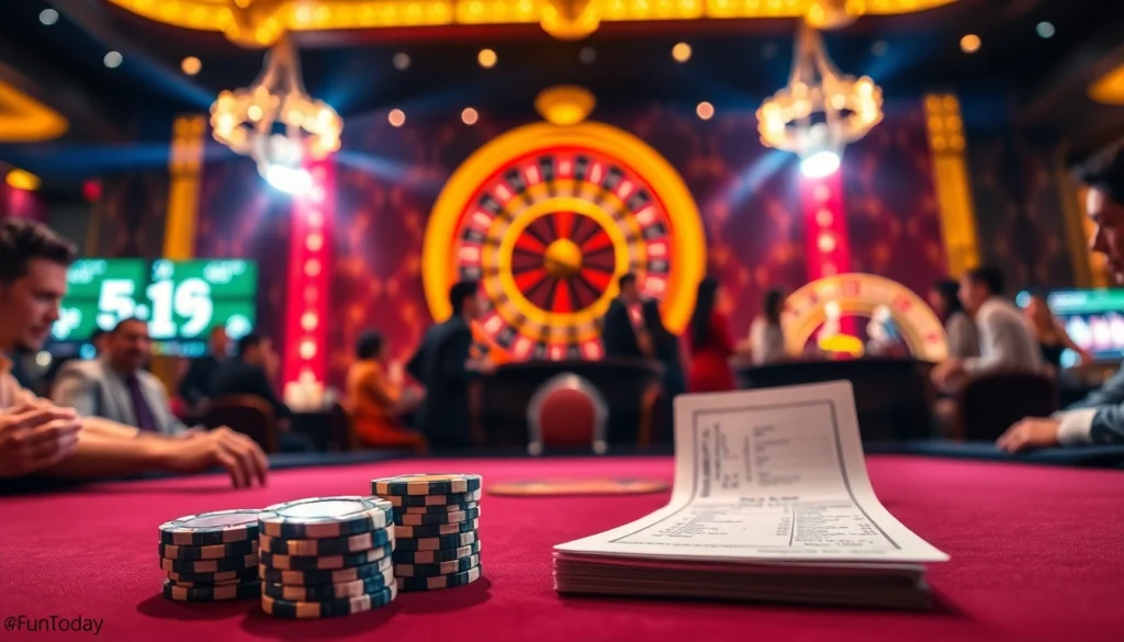 Experience the thrill of gaming at fun79.today with a bustling casino atmosphere of poker and roulette.