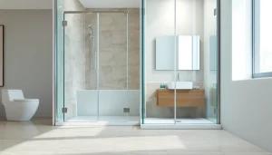 Schöne duschkabine 80x80 eckeinstieg in einem eleganten Badezimmer-Design.