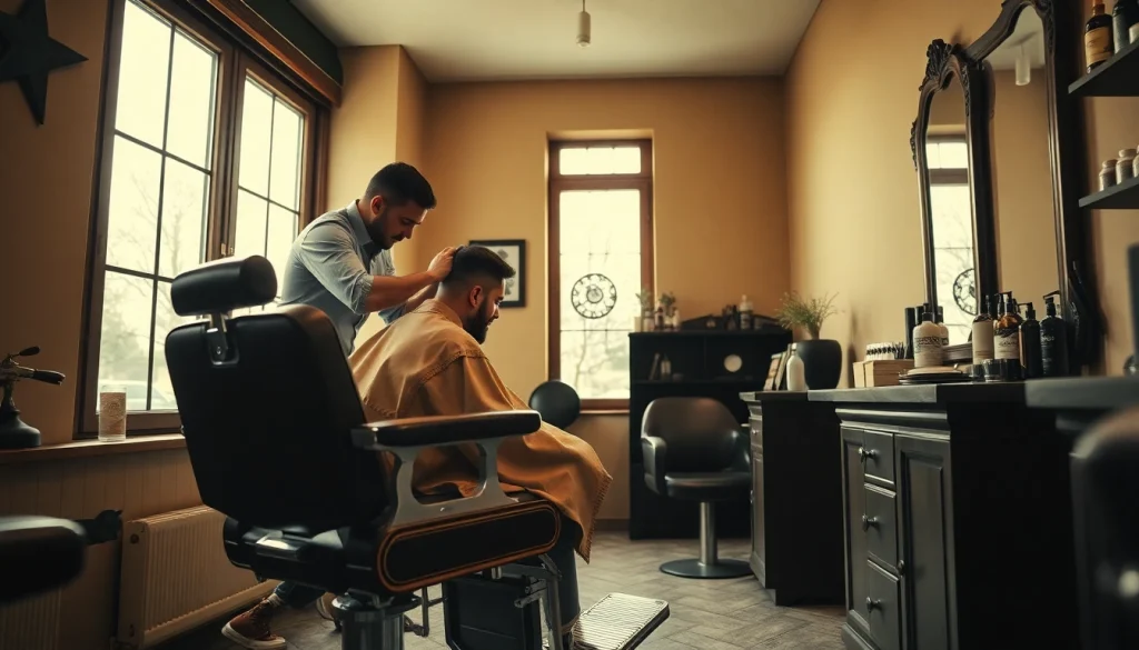 Barbershop Nijmegen met professionele barbieren aan het werk in een stijlvolle, uitnodigende sfeer.