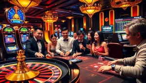 Experience the thrill of kp88 bet at an exquisite casino, featuring roulette and poker action.