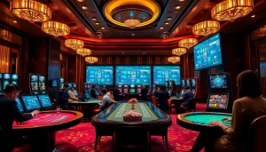 Engage in thrilling games at https://789cluber.com/ with luxurious casino tables and vibrant online interfaces.