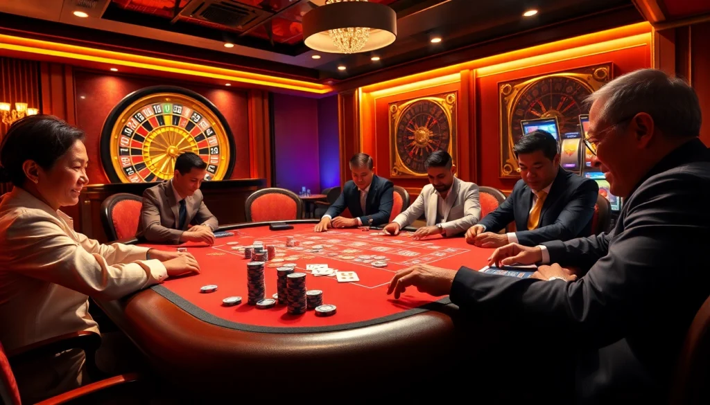 Engage in thrilling gameplay at Trang chủ 789P with vibrant casino tables, chips, and high-stakes action.