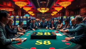 S8 casino offers an immersive gambling experience with professional dealers and vibrant gaming tables.