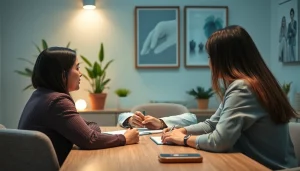 Consultation in psychiatry dubai showcasing a professional psychiatrist in a comforting clinic.