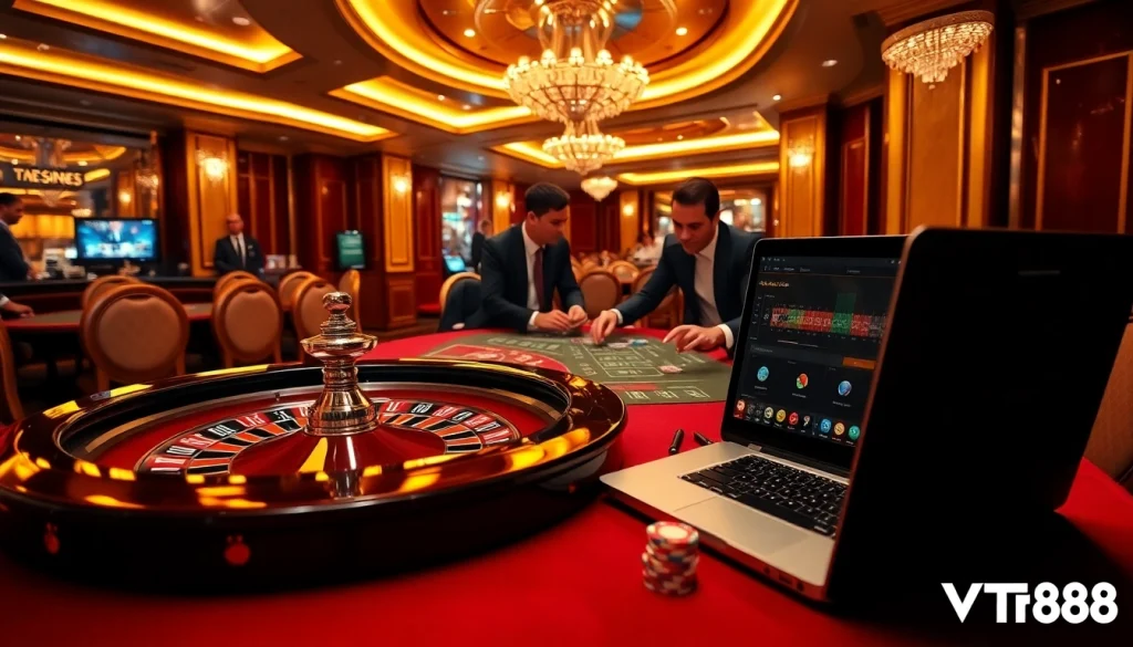 Experience the thrill of Vt88 nhà cái with vibrant casino action and luxurious gaming setups.