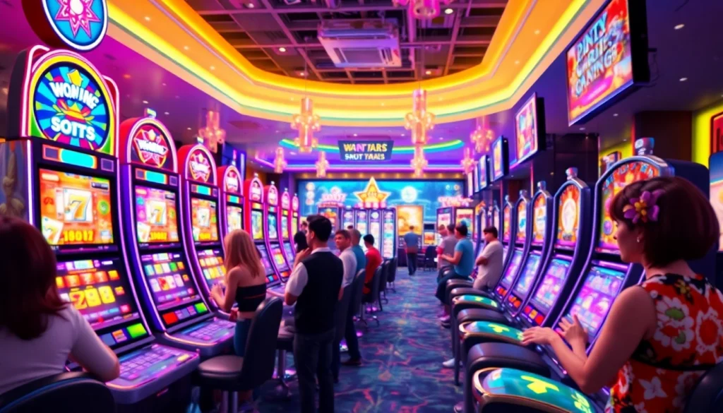 Jelajahi dunia mpo1221 dengan gambar slot yang menarik dengan nuansa kasino yang ceria.