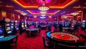 Experience the thrill of the 98WIN casino with exciting gaming tables and engaging players.