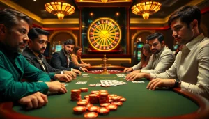 Exciting poker game at ww88 casino showcasing players strategizing their next big win.