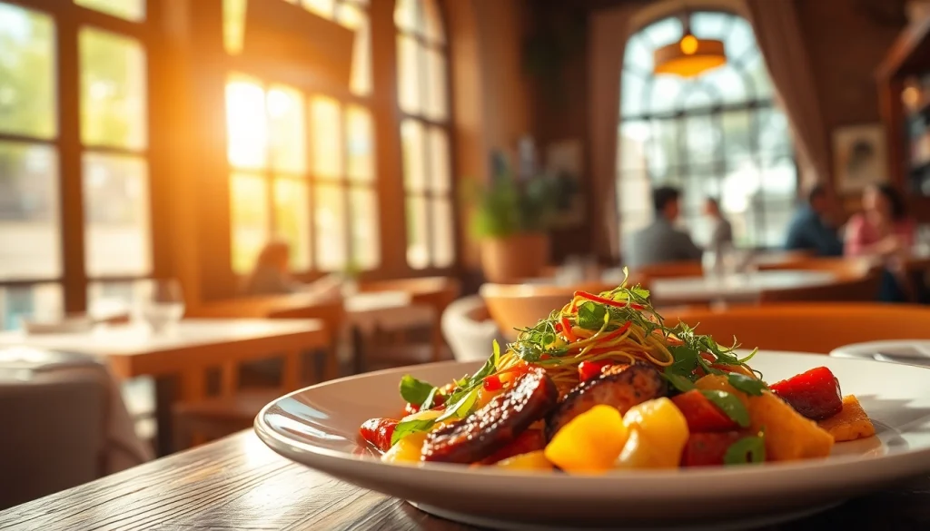 Showcase your culinary passion at https://iamrestaurant.com/ with a beautifully plated dish in a cozy restaurant.