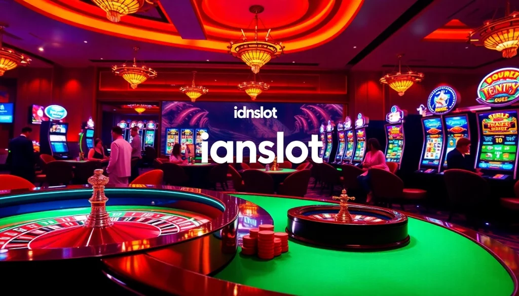 Play idnslot at a luxurious casino with vibrant games and exciting atmosphere.
