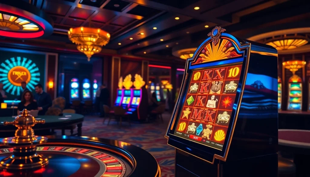 Engage with a thrilling sex game on a vibrant casino slot machine, showcasing excitement and allure.