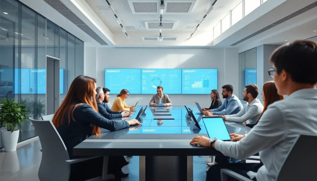 Engaging collaboration at an AI powered warranty company demonstrating modern teamwork.