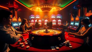 Feel the excitement of winning big at okfun casino, with vibrant roulette and slot machines.