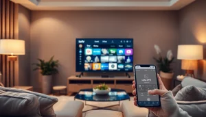 Desfrutando Lista IPTV em uma configuração moderna de entretenimento doméstico.