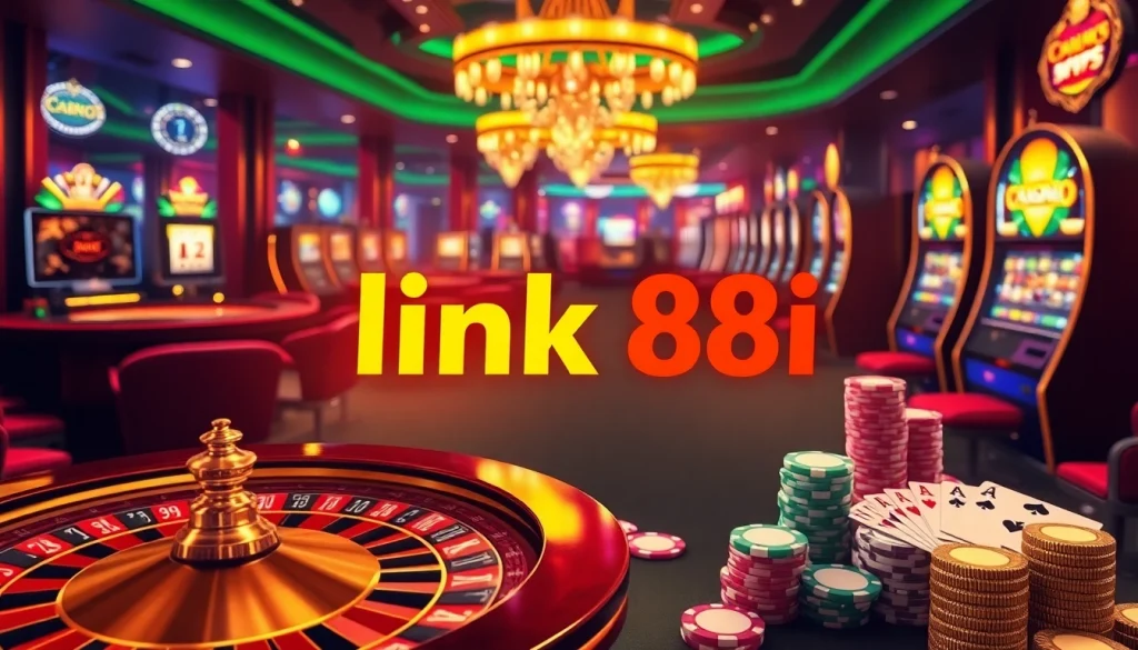 Experience thrill and excitement with link 88i on the vibrant online gambling platform featuring rich casino elements.