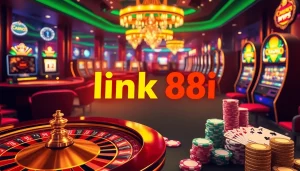 Experience thrill and excitement with link 88i on the vibrant online gambling platform featuring rich casino elements.