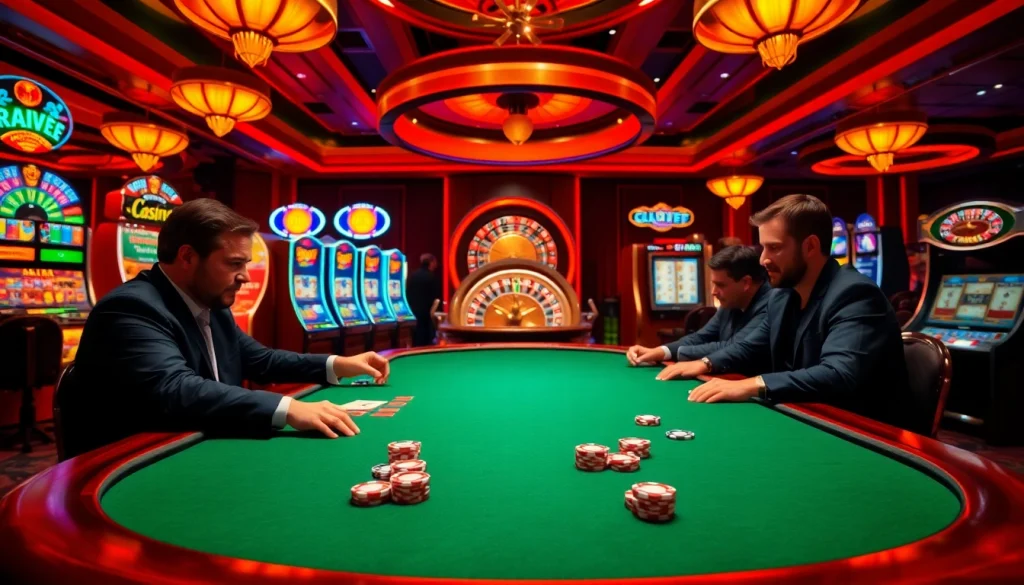 Exciting gameplay at the best crypto casinos with poker chips and a roulette wheel.