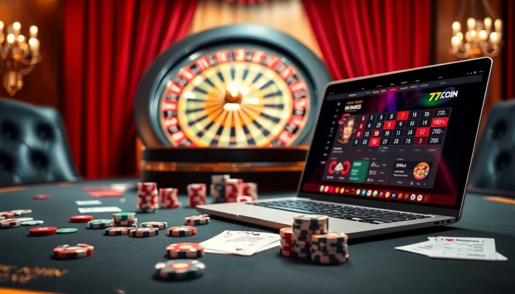Betting excitement at https://789win.associates/ with a vibrant casino table and poker chips.