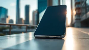 Visualiza iPhone 17 Air resaltando su elegante diseño en un entorno urbano moderno.